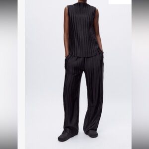 Zara 2 pieces black plated suit